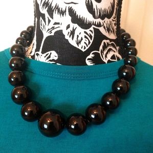Chunky stylish black necklace